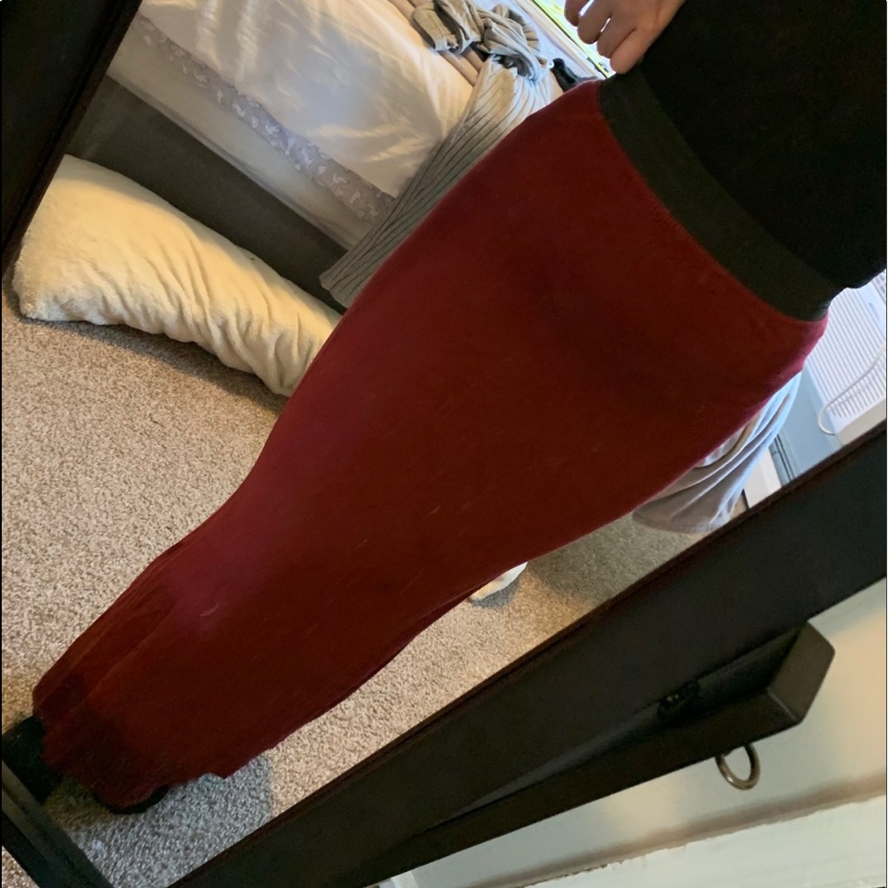 Red Maxi Skirt
